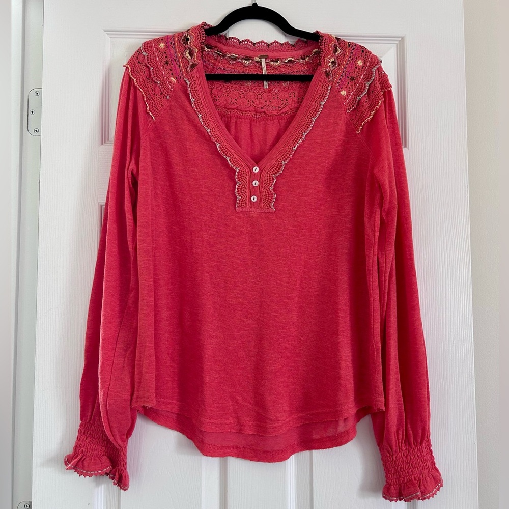 Free People Coral Top